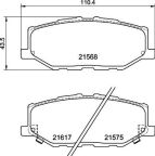 Комплект тормозных колодок, дисковый тормоз