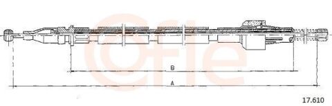 Трос ручного гальма