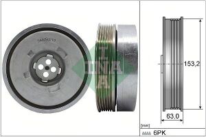 Шків колінвалу BMW 3 (F30/F80) 15-18 (153.2x63) (6PK) B38 B15 A