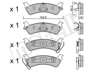 Колодки гальмівні (задні) Jeep Grand Cherokee 91-99
