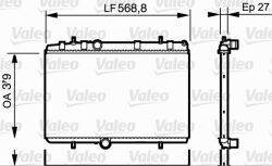 Радиатор охлаждения Citroen Berlingo/Peugeot Partner 1.6 HDi/1.2 PureTech/1.6 VTi 05-15