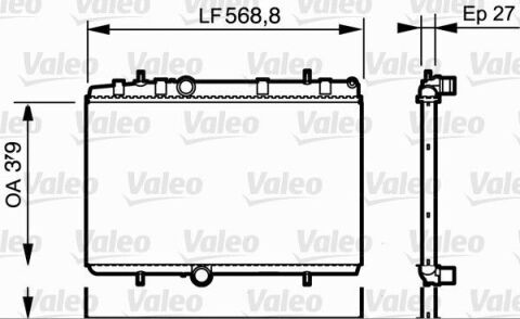 Радиатор охлаждения Citroen Berlingo/Peugeot Partner 1.6 HDi/1.2 PureTech/1.6 VTi 05-15