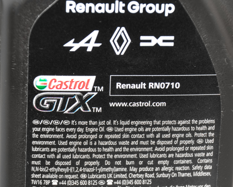 Моторное масло RENAULT - CASTROL GTX 5W40, 1 литр