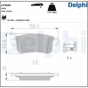 Комплект тормозных колодок, дисковый тормоз