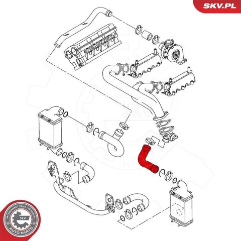 Шланг подачі наддувального повітря Шланг подачі наддувального повітря