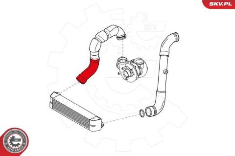 Шланг подачі наддувального повітря