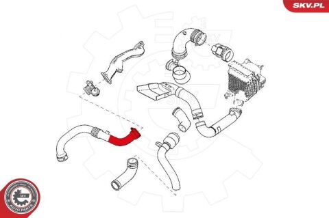 Шланг подачі наддувального повітря