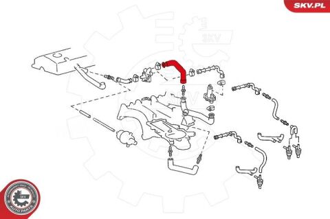 Шланг, вентиляция картера