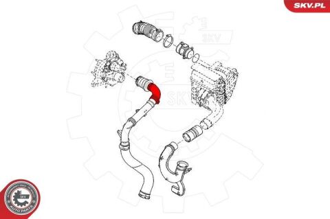 Шланг подачі наддувального повітря