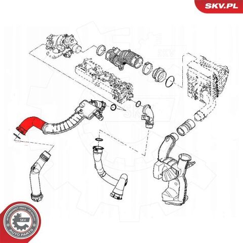 Шланг подачі наддувального повітря