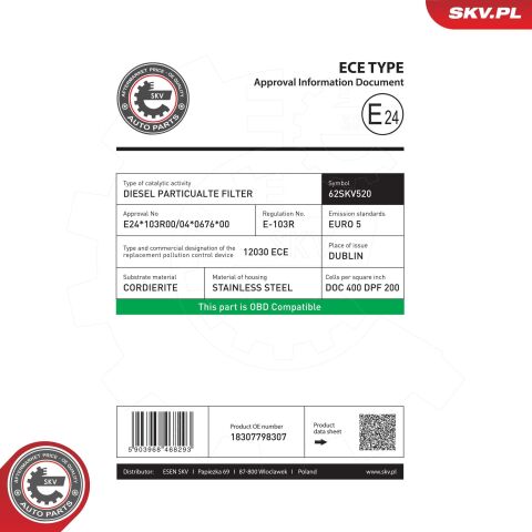 Протисажний/пиловий фільтр, система відведення ВГ Протисажний/пиловий фільтр, система відведення ВГ