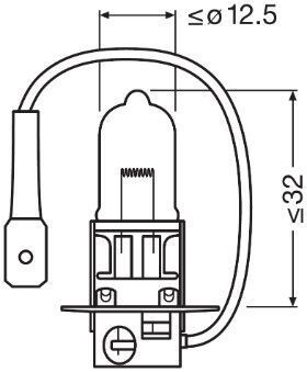 Автолампа галогенова 55W