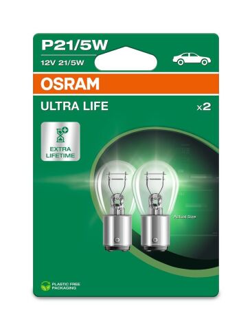 Автолампа Osram 12V P21/5W (комп-кт 2шт)