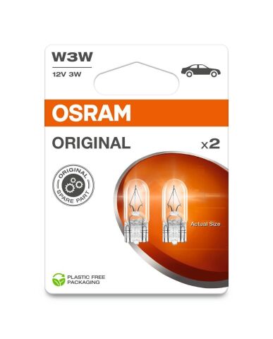 Автолампа Osram 3W 12V W2,1X9,5D (к/т 2 шт)