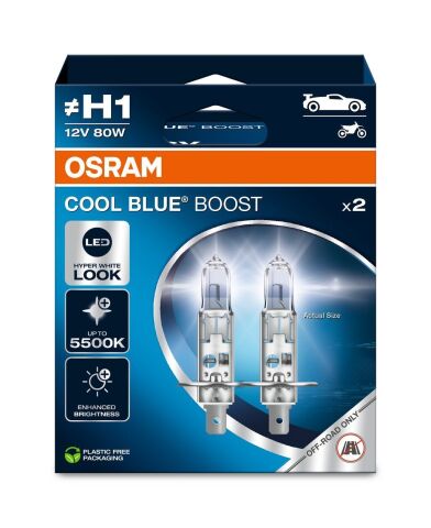 Автолампа Osram H1 12V 80W (к/т 2 шт)