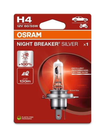 Автолампа Osram H4 12V 60/55W P43t