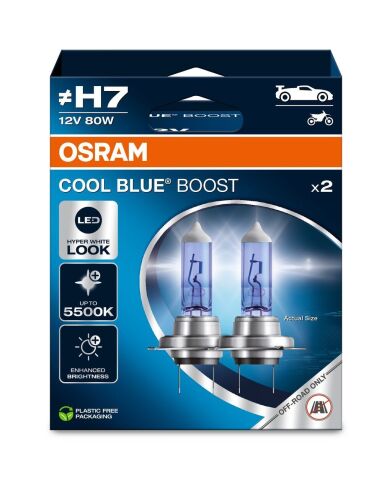 Лампа галогенна H7 12V 80W Cool Blue Boost (комплект) Лампа галогенна H7 12V 80W Cool Blue Boost (комплект)