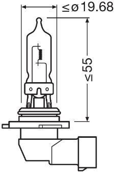 Автолампа Osram HB3 12V 60W P20d