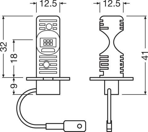 Автолампа Osram LED H3 12V 8W 6500K PK22S (к/т 2 шт)