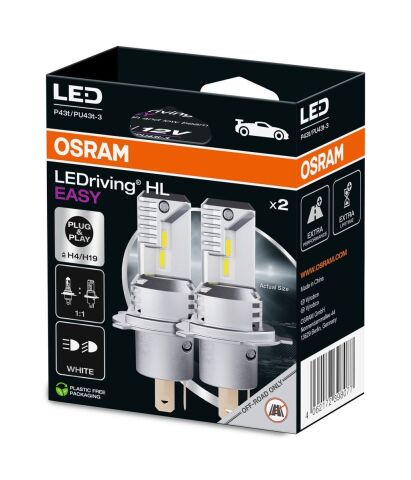 Лампа світлодіодна LEDriving H4/H19 19W 12V 6500К P43T
