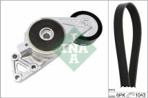 Комплект ременя генератора Audi A3/Seat Leon/Skoda Octavia/VW Caddy/Passat B6 1.6-2.0 03- (6PK1043) Комплект ременя генератора Audi A3/Seat Leon/Skoda Octavia/VW Caddy/Passat B6 1.6-2.0 03- (6PK1043)