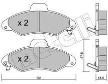 Комплект тормозных колодок, дисковый тормоз