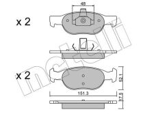 Комплект гальмівних накладок, дискове гальмо