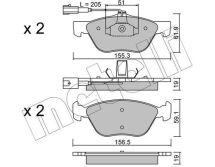 Комплект тормозных колодок, дисковый тормоз
