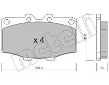 Комплект гальмівних накладок, дискове гальмо Комплект гальмівних накладок, дискове гальмо