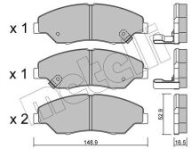 Комплект тормозных колодок, дисковый тормоз