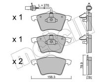 Комплект гальмівних накладок, дискове гальмо