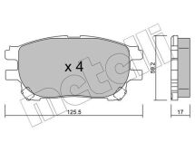 Комплект гальмівних накладок, дискове гальмо