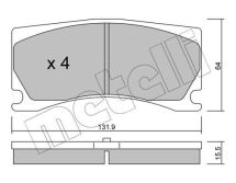 Комплект гальмівних накладок, дискове гальмо Комплект гальмівних накладок, дискове гальмо