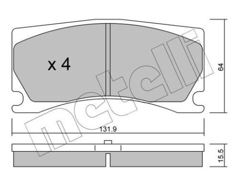 Комплект гальмівних накладок, дискове гальмо Комплект гальмівних накладок, дискове гальмо
