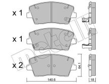Комплект гальмівних накладок, дискове гальмо