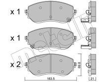 Комплект гальмівних накладок, дискове гальмо