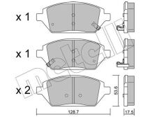 Комплект гальмівних накладок, дискове гальмо