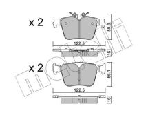 Комплект гальмівних накладок, дискове гальмо Комплект гальмівних накладок, дискове гальмо