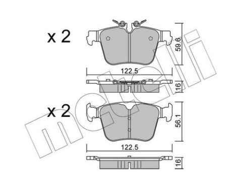 Комплект гальмівних накладок, дискове гальмо