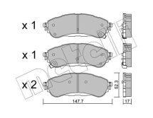 Комплект гальмівних накладок, дискове гальмо