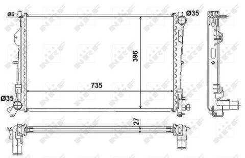 Радиатор охлаждения двигателя