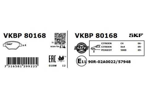 Комплект гальмівних накладок, дискове гальмо Комплект гальмівних накладок, дискове гальмо