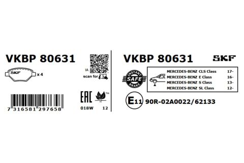 Комплект тормозных колодок, дисковый тормоз