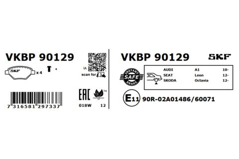 Комплект гальмівних накладок, дискове гальмо Комплект гальмівних накладок, дискове гальмо