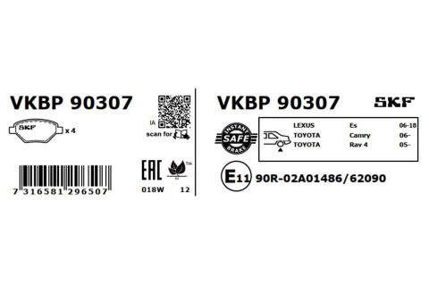 Комплект гальмівних накладок, дискове гальмо Комплект гальмівних накладок, дискове гальмо