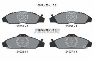 Комплект гальмівних накладок, дискове гальмо