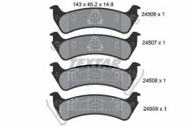 Комплект гальмівних накладок, дискове гальмо