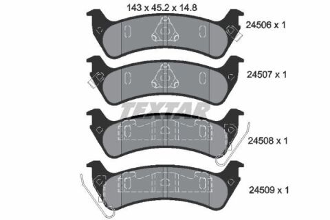Комплект гальмівних накладок, дискове гальмо Комплект гальмівних накладок, дискове гальмо