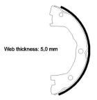 Комплект гальмівних колодок, стоянкове гальмо