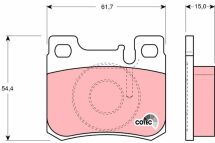 Комплект гальмівних накладок, дискове гальмо